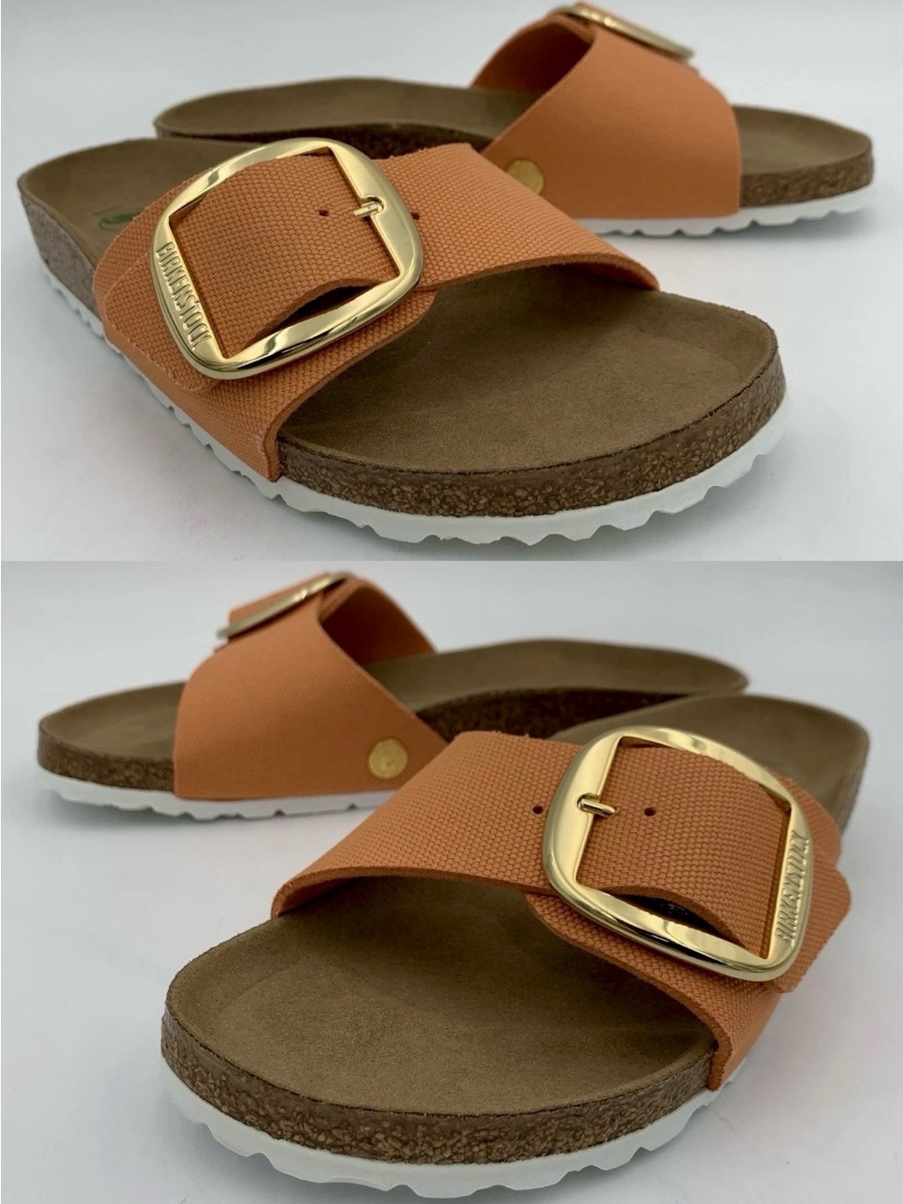 Birkenstock 💅 Madrid Papaya Big Buckle Textile Canvas Sandal Slide 40 Wmns 9 9.5